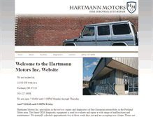Tablet Screenshot of hartmannmotors.com